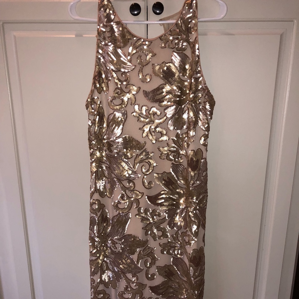 Full sequins formal gown